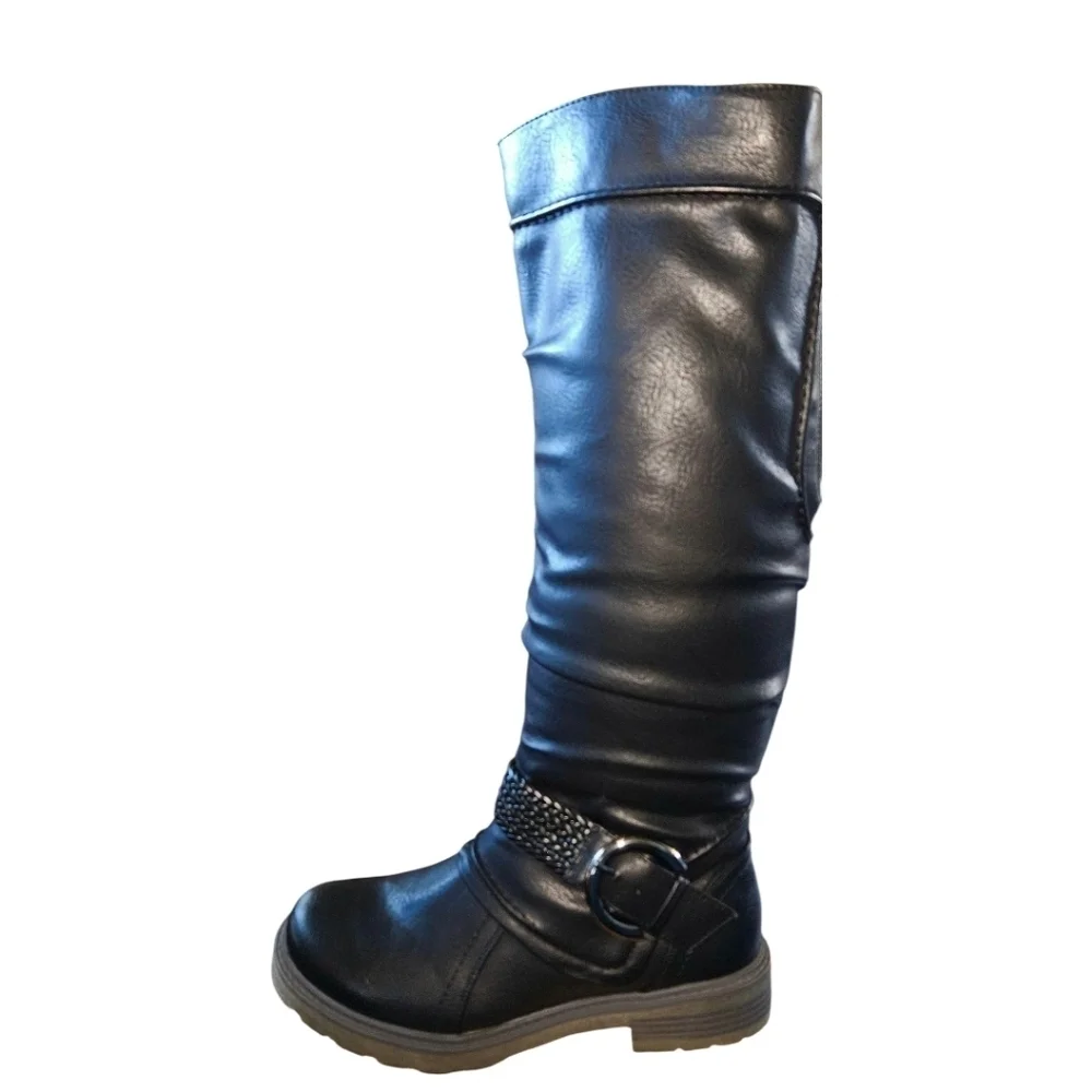 WANDERLUST FIONA3 wide cafe vegan leather knee high winter boots NIB 8.5W
